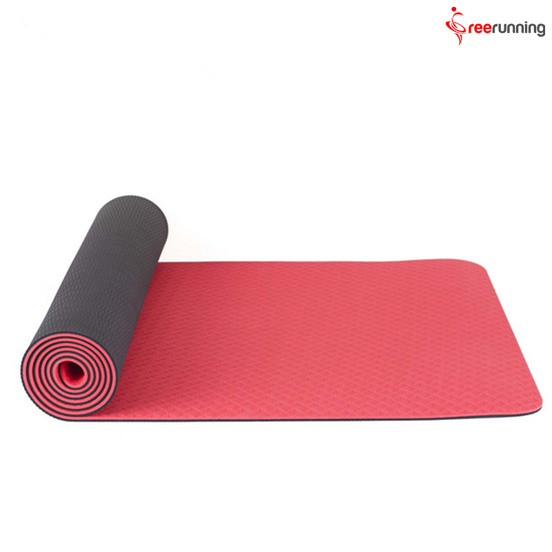 Double Color TPE Pilates Yoga Mat Wholesale TPE High Density Yoga Mat