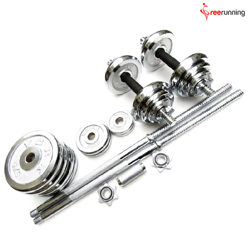 Chrome 50KG Barbell Dumbbell Set 50KG Chrome Dumbbell