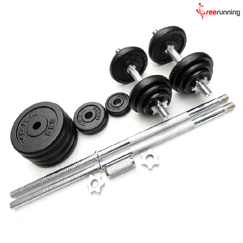 Black Painting Dumbbell Set 50KG Power Strength 50KG Barbell Dumbbell Set