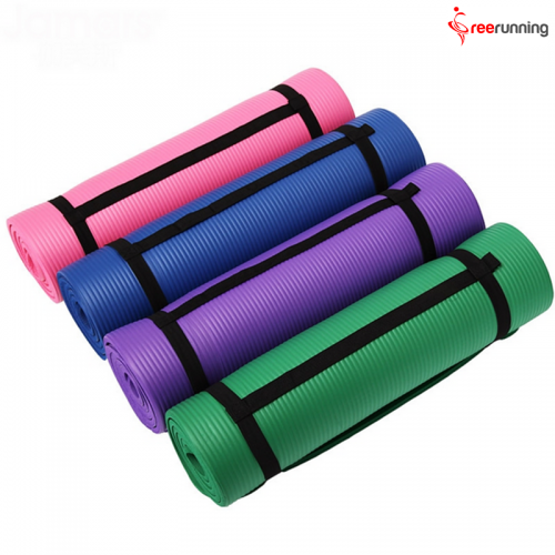 Factory Price NBR Yoga Mat With Strap Pilates Exercise NBR Yoga Mat  Carrying Strap